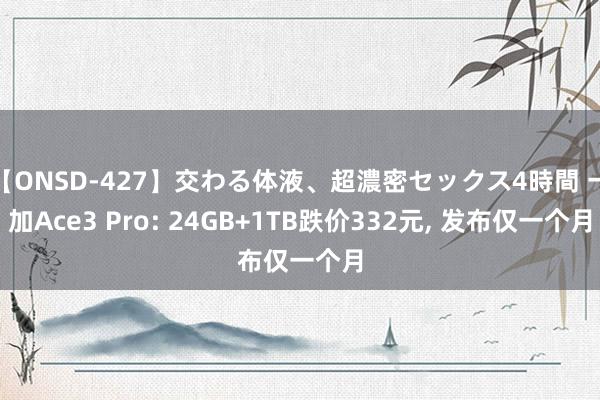 【ONSD-427】交わる体液、超濃密セックス4時間 一加Ace3 Pro: 24GB+1TB跌价332元, 发布仅一个月