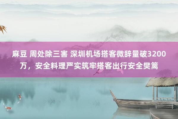 麻豆 周处除三害 深圳机场搭客微辞量破3200万，安全料理严实筑牢搭客出行安全樊篱